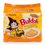 Buldak Spicy Chicken Ramen Korean Instant Noodles, 5 Pack | Quattro Cheese