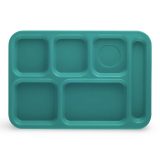 Cambro Cafeteria Trays With Compartments, 10" x 14.5" | Teal