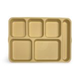 Cambro Incarceration Cafeteria Tray with Compartments, Solitary Confinement Style | Tan