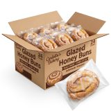 Carlotta's Bakery Glazed Honey Buns 24 Count, Individually Wrapped Sweet Cinnamon Swirl Pastries