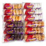 Dolly Madison Donut Gems Variety Pack, 12 Assorted Mini Donut Sleeves, Powdered, Glazed, Chocolate Frosted & Crunch