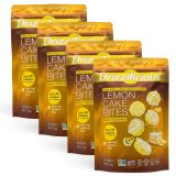 Drizzilicious Mini Rice Cake Bites Lemon Cake Drizzle, 4 Bag Pack Sweet Crispy Rice Snacks