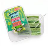 Gummy Rush Sour Belts, 10oz Container, Non GMO, Real Fruit Juice, No Artificial Colors, Top 6 Allergen Free | Green Apple