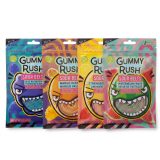 Gummy Rush Sour Belts, 3.4oz Bag, Fruit Favorites | Strawberry Lemonade, Mango Passion, Blue Raspberry, Watermelon Wave
