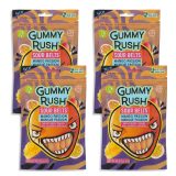 Gummy Rush Sour Belts, 3.4oz Bag, Non GMO, Real Fruit Juice, No Artificial Colors, Top 6 Allergen Free | Mango Passion