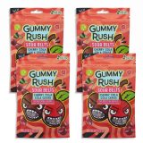 Gummy Rush Sour Belts, 3.4oz Bag, Non GMO, Real Fruit Juice, No Artificial Colors, Top 6 Allergen Free | Cherry Cola