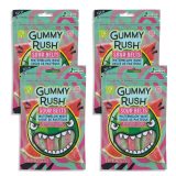 Gummy Rush Sour Belts, 3.4oz Bag, Non GMO, Real Fruit Juice, No Artificial Colors, Top 6 Allergen Free | Watermelon Wave