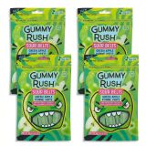 Gummy Rush Sour Belts, 3.4oz Bag, Non GMO, Real Fruit Juice, No Artificial Colors, Top 6 Allergen Free | Green Apple