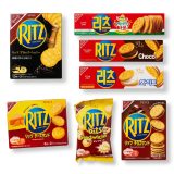 Imported Asian Nabisco Ritz Crackers, Sandwiches & Bits Sampler 1 Each | White, Chocolate & Cheese Sandwich, Cracked Pepper, Cheese Bits