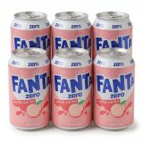 Imported Zero Sugar Sodas & Drinks 6 Pack | Fanta Zero Peach 12 oz Can