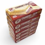 JJ's Bakery Classic Glazed Fruit & Cream Pies – 4 oz, 6 Pack | Strawberries N Cream