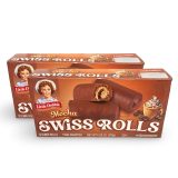 Little Debbie Mocha Swiss Rolls 2 Pack, 12 Rolls Per Box Chocolate Cake with Mocha Creme Filling