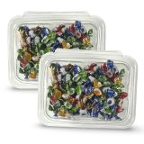 Mixed Flavor Delicate Mini Fruit Drops Nostalgic Grandma Candy | Cherry, Green Apple, Blackberry and Peach | 2 Bulk 8 Oz Tubs (1 Lb Total)