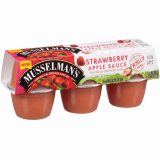 Musselman's Applesauce Cups | 1 Pack (6 Strawberry Cups) 4 oz