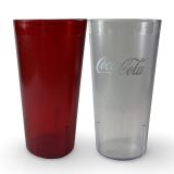 Retro Casual Restaurant Tumblers – 6 Pack | Amber, 12.6 Ounce