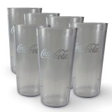Retro Casual Restaurant Tumblers – 6 Pack | Cola, 22 Ounce