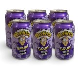 Warheads Flavored Soda Drinks, 6 Cans Per Order | Grape