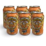Warheads Flavored Soda Drinks, 6 Cans Per Order | Peach