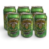Warheads Flavored Soda Drinks, 6 Cans Per Order | Sour Apple