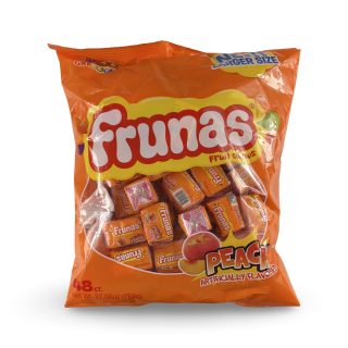 Albert's Frunas Traditional Chewy Fruity Candy – Full Size Bag | Peach