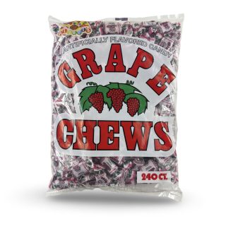 Albert's Fruit Chews – Classic Chewy Candy 240 Ct Bag | Individually Wrapped, Grape