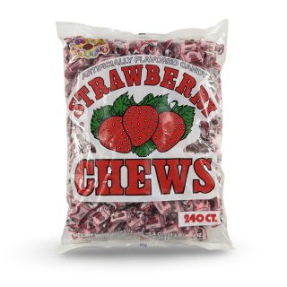 Albert's Fruit Chews – Classic Chewy Candy 240 Ct Bag | Individually Wrapped, Strawberry