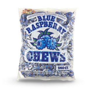 Albert's Fruit Chews – Classic Chewy Candy 240 Ct Bag | Individually Wrapped, Blue Raspberry