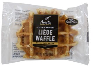 Avieta Belgian Pearl Sugar Waffles, Individually Packed 3.17 Ounce, 12 Pack