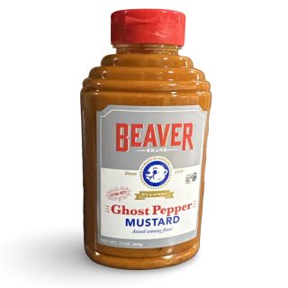 Beaver Ghost Pepper Mustard, 13 Ounce Bottle