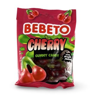 Bebeto Gummy  Cherry Gummy Candy, Halal Certified, 2.8 Oz (Case of 12)