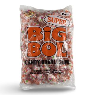 Big Bol Chewy Classic Candy Bubble Gum, Over 3 lbs, 120 Count Bag