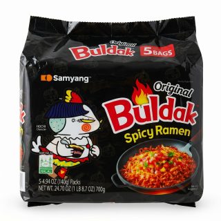 Buldak Spicy Chicken Ramen Korean Instant Noodles, 5 Pack | Original