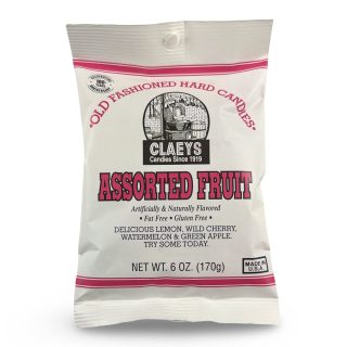 Claeys Old Fashioned Nostalgic Hard Candy – 6 oz Bags, 4 Pack | Assorted Fruit
