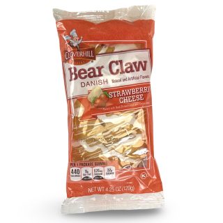 Cloverhill Bakery Bear Claw Strawberry Cheese Danish, 6 Count