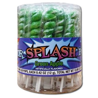 Color Splash Pops | .42 Ounce | Green Apple | 30 Count Tub