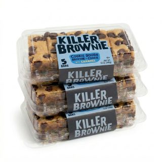 Killer Brownie Cookie Dough Brownie Bars 15 Count, 3 Pack (5 Bars Each) Gourmet Dessert