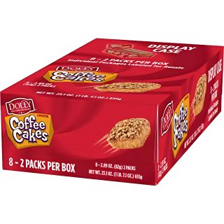 Dolly Madison Coffee Cakes, 2.89 oz Twin Packs, 8 Count Boxes, Pack of 2 (32 Total Coffee Cakes)