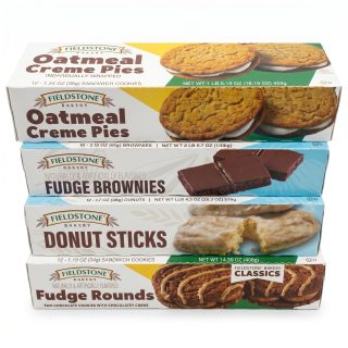 Fieldstone Bakery Variety Pack, Bakery Favorites Variety Pack | Donut Sticks, Fudge Brownies, Oatmeal Cream Pies, Fudge Rounds