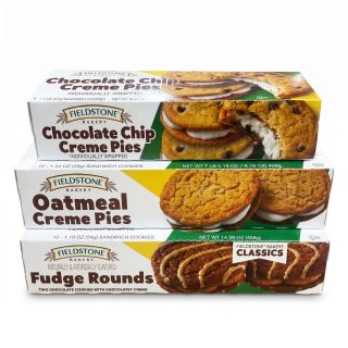 Fieldstone Bakery Variety Pack, Cream Pies | Chocolate Chip, Oatmeal & Fudge Round