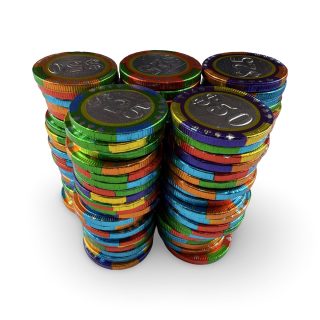 Foil-Wrapped Chocolate Casino Chips – Mixed Denominations | Approx. 100