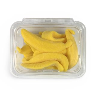 Fruit Flavored and Shaped Gummies, Large Bananas, 1 lb. Tub