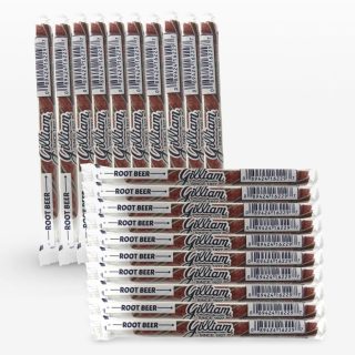 Gilliam Nostalgic Candy Sticks – Classic Retro Sweet Treats | Root Beer Flavor, 20 Count