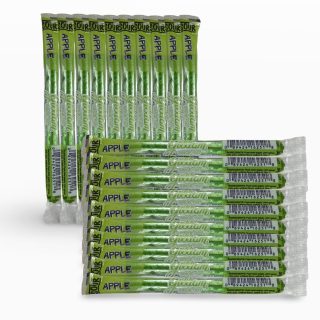 Gilliam Nostalgic Candy Sticks – Classic Retro Sweet Treats | Sour Green Apple Flavor, 20 Count