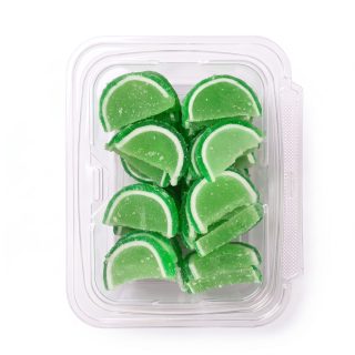 Gourmet Agar Jelly Fruit Slices, 1 lb Tub, Full Size, 20+ Fruit Flavors | Green Apple