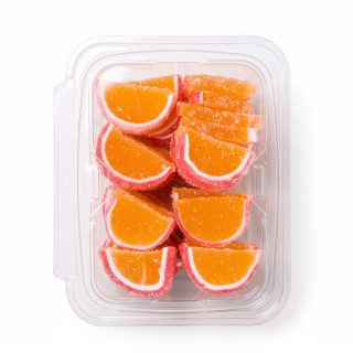 Gourmet Agar Jelly Fruit Slices, 1 lb Tub, Full Size, 20+ Fruit Flavors | Peach