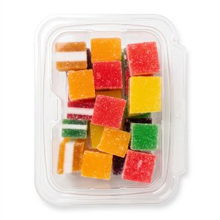 Gourmet Fruit STACKUPS| Assorted Agar Jelly Fruit Candy | Soft & Tender | 1 lb Tub