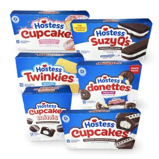 Hostess Snack Cake Care Package, 6 Box Variety Featuring New Releases and Classics, 53 Total Cakes