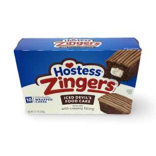 Hostess Snack Cakes Multipack Box, Chocolate Zingers, 10 Count Box