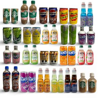 Imported Asian Japanese Drinks Sampler – 4 Unique Beverages | Rotating Variety, No Duplicates
