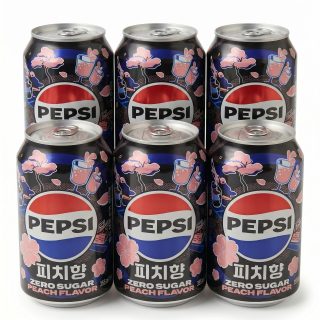 Imported Zero Sugar Sodas & Drinks 6 Pack | Pepsi Peach Zero Sugar 12 oz Can